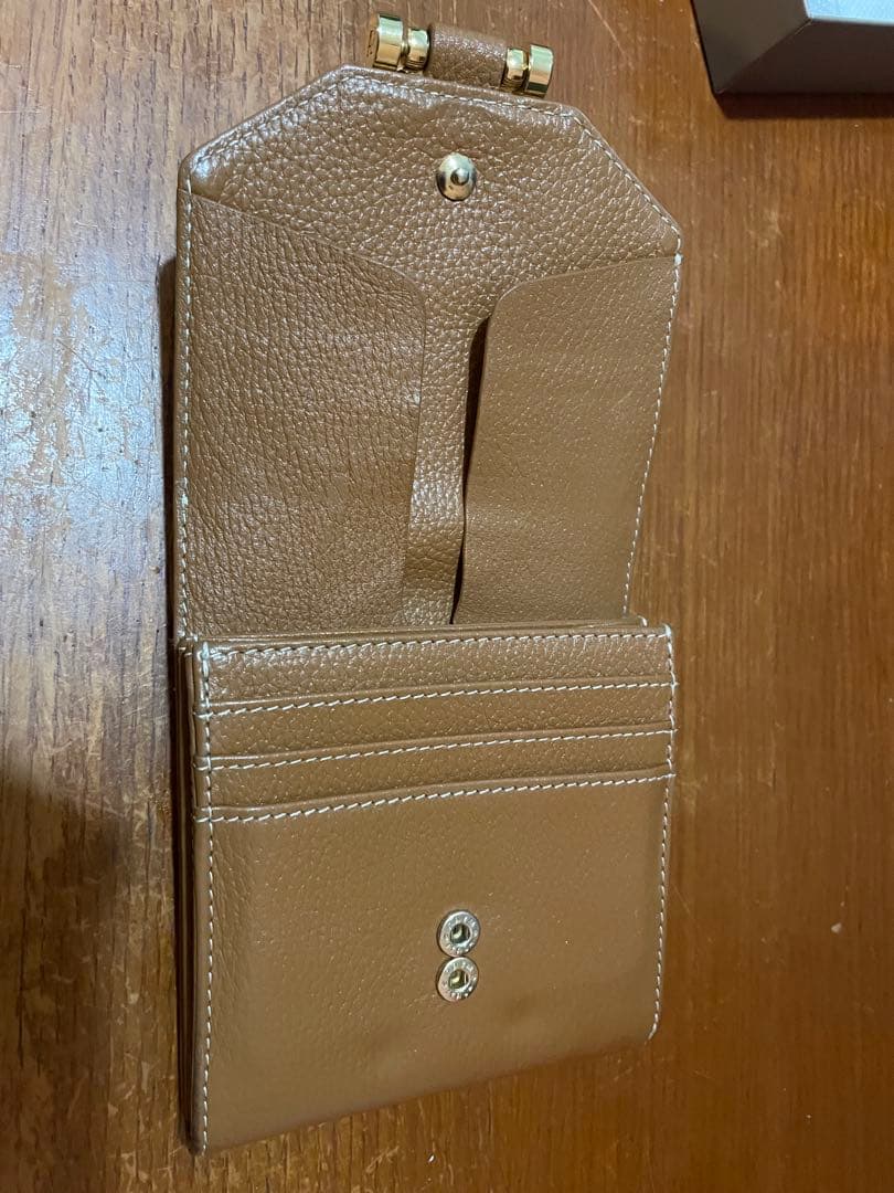 ATAO （ロトロ） ブラウンレザー 二つ折り財布 ゴールド金具