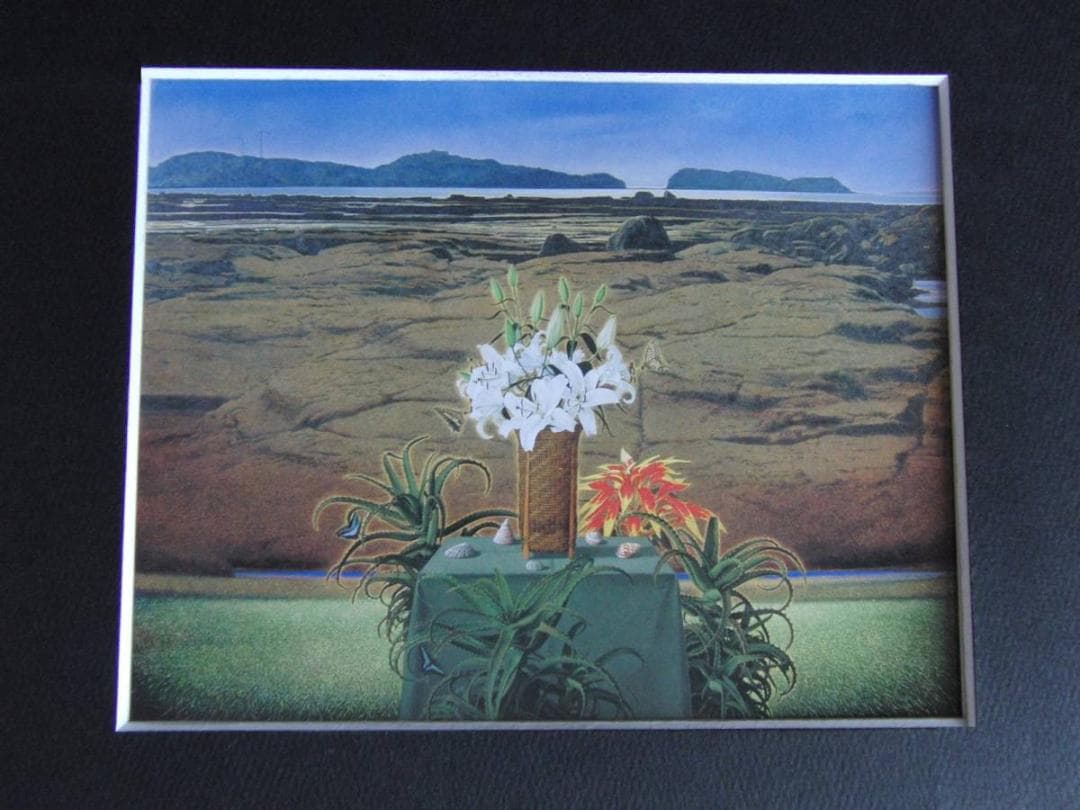 加野尚志、【凪の刻（初夏の崎戸）】、希少な額装用画集より、新品額装付