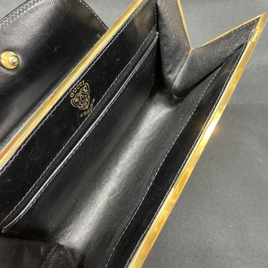 オールドグッチ　GUCCI ショルダーバッグ　サークルロゴ　ゴールド