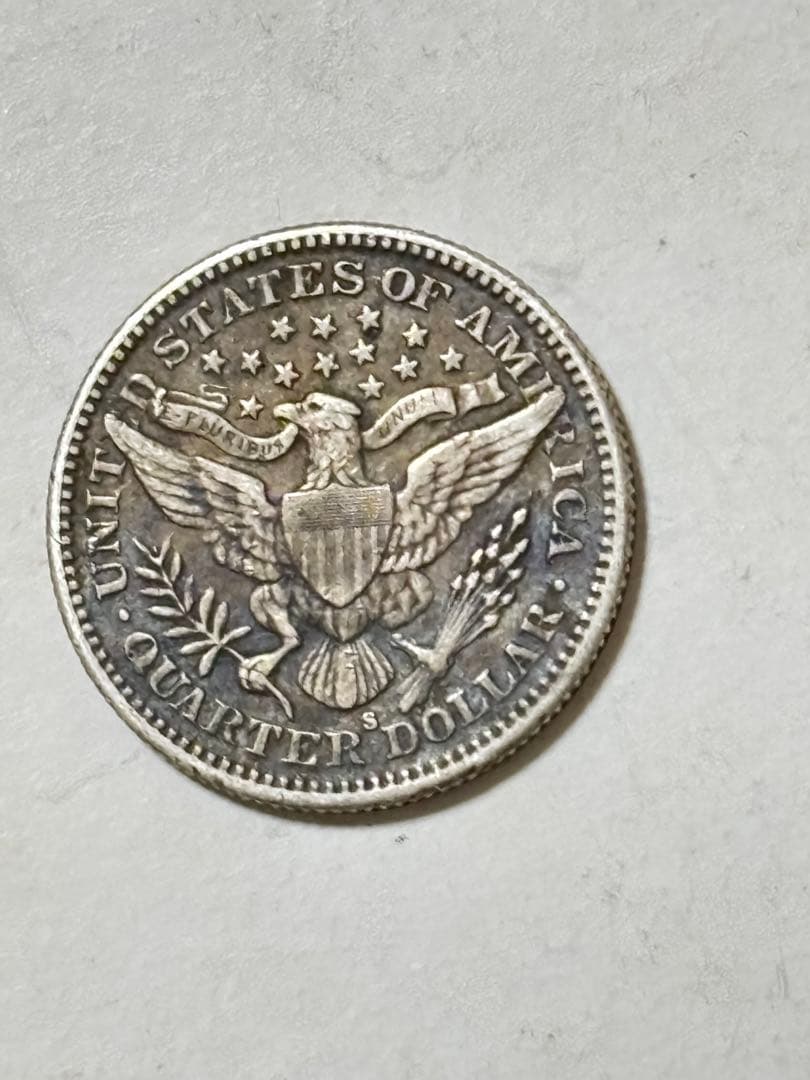 岡*満様 バーバークォーター　1907S 特年　極美品　希少　レア　古銭