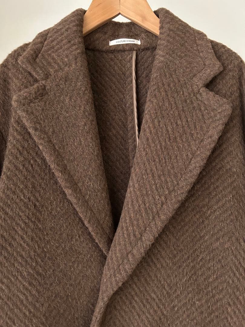 クチュールドアダム ヘリンボーン チェスターコート フレームワーク