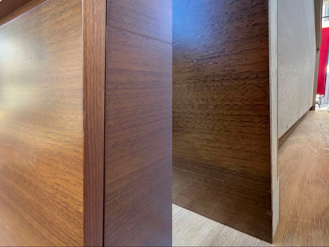 モダンスタイル　木製キャビネット　ミッドセンチュリー　サイドボード　チーク材