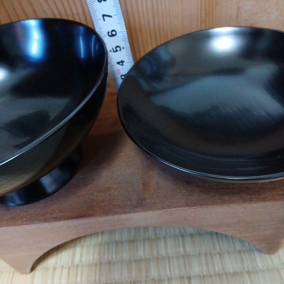 輪島塗　蓋付吸物椀 5客 金箔　蒔絵　沈金