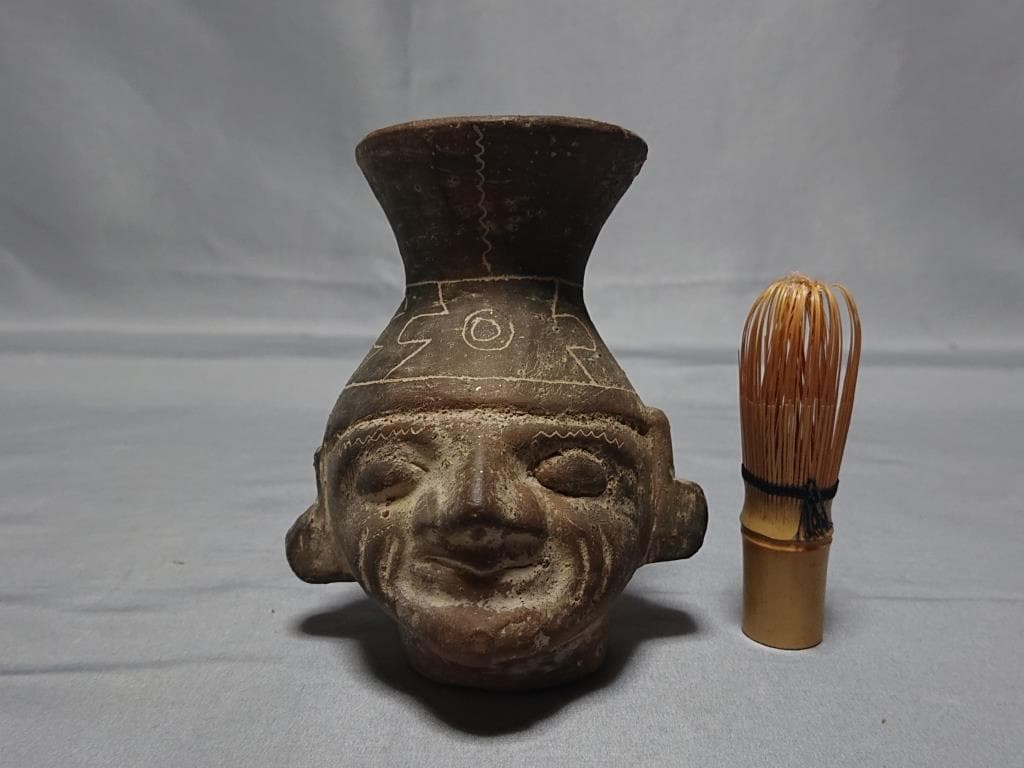 コレクター収集品　メキシコ　マヤ文明　象形壺