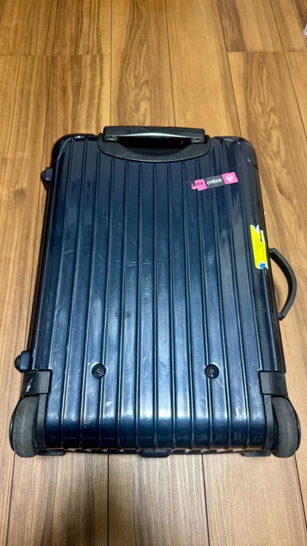 ダークブルー ストライプキャリーケース