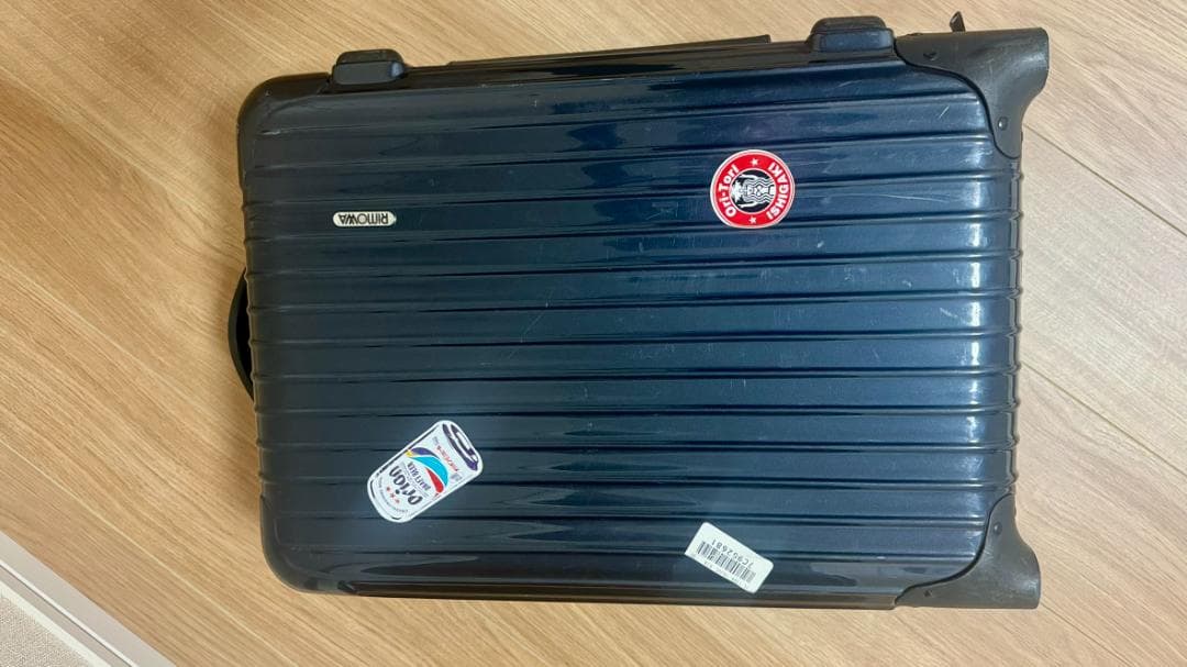 ダークブルー ストライプキャリーケース