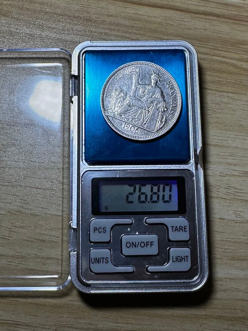 1906年 フランス ピアストル 銀貨　専門査定済み