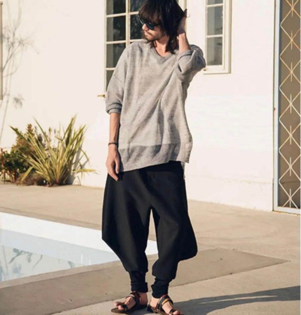 ◆美品◆ glamb グラム　サルエル　リブ　パンツ　1 M ブラック　黒