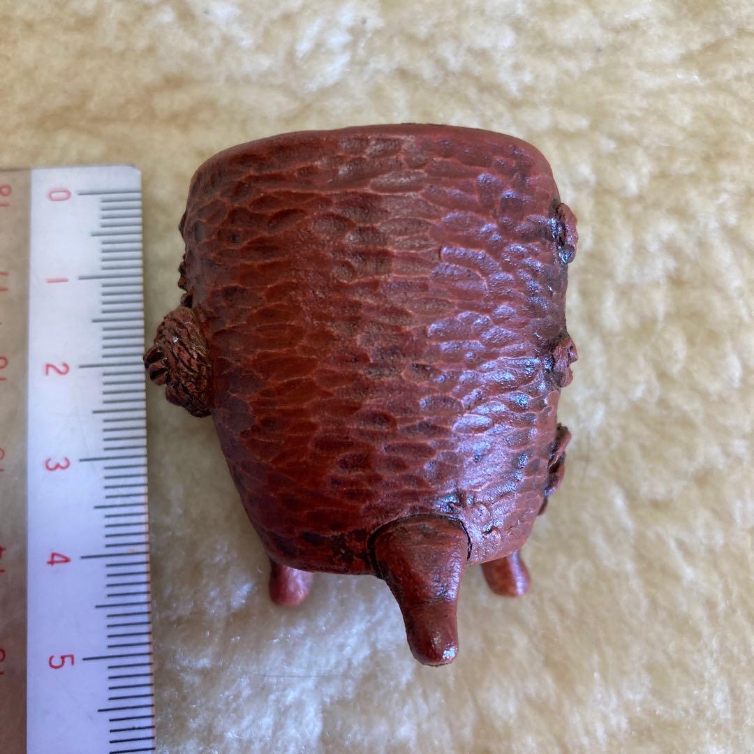 ミニ盆栽鉢　龍　未使用　共箱　箱書有　　共布有　高さ約５CM