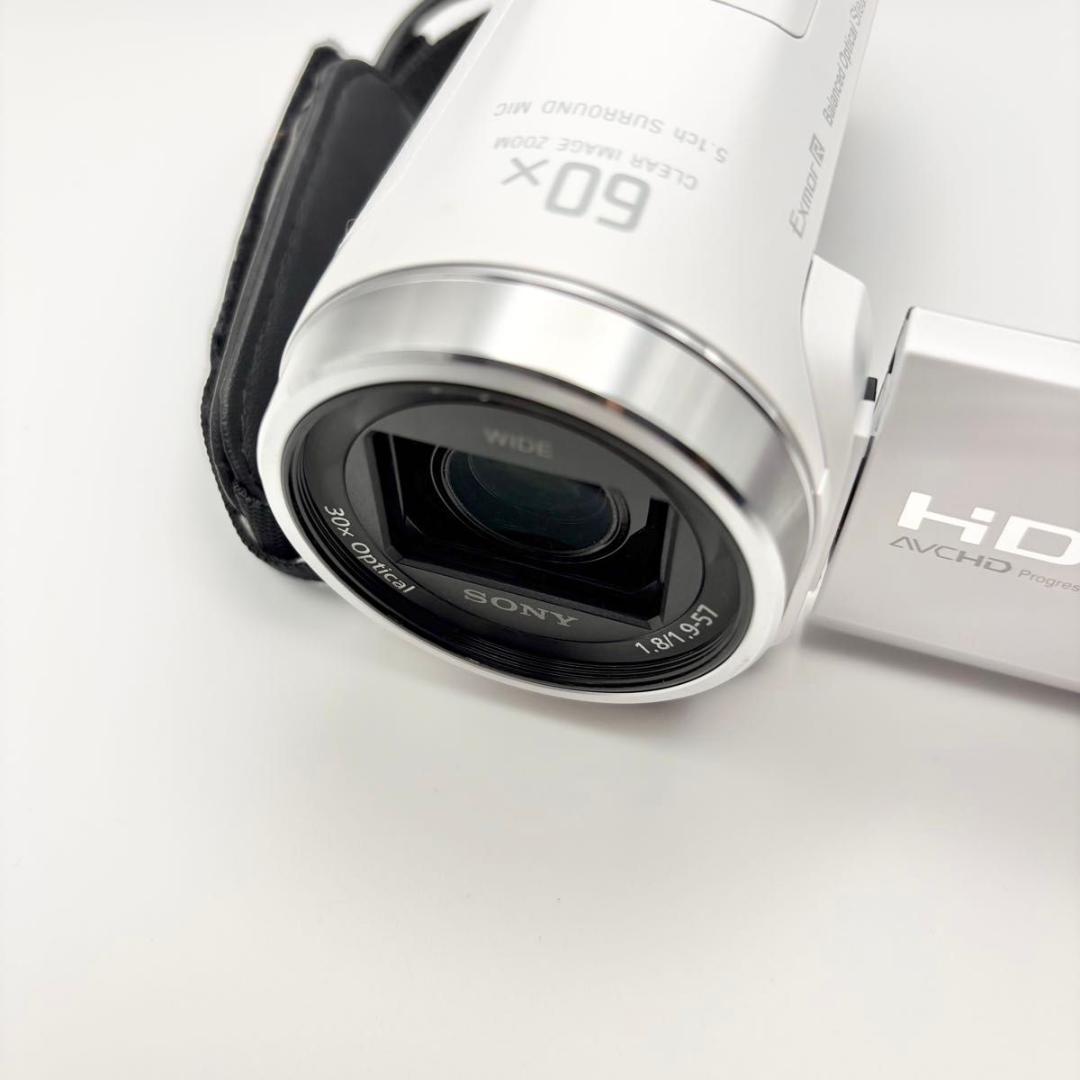 美品　SONY ソニー HDR-CX680 ホワイト ビデオカメラ ハンディカム
