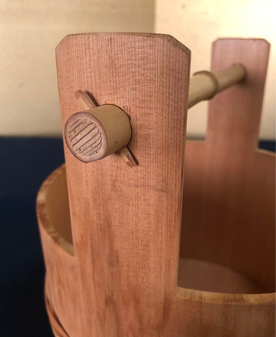 《R》茶道具 水張桶 手水桶 割蓋 水屋道具 元箱　260116き4