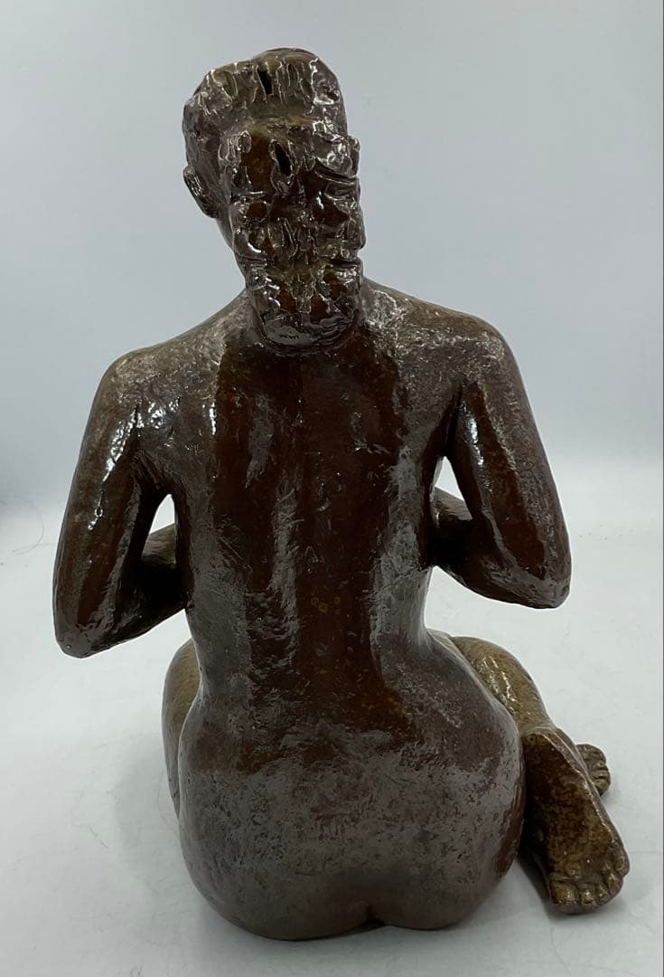 【104】★昭和初期の名工　陶彫作家　岡本錦朋先生　備前焼裸婦像★