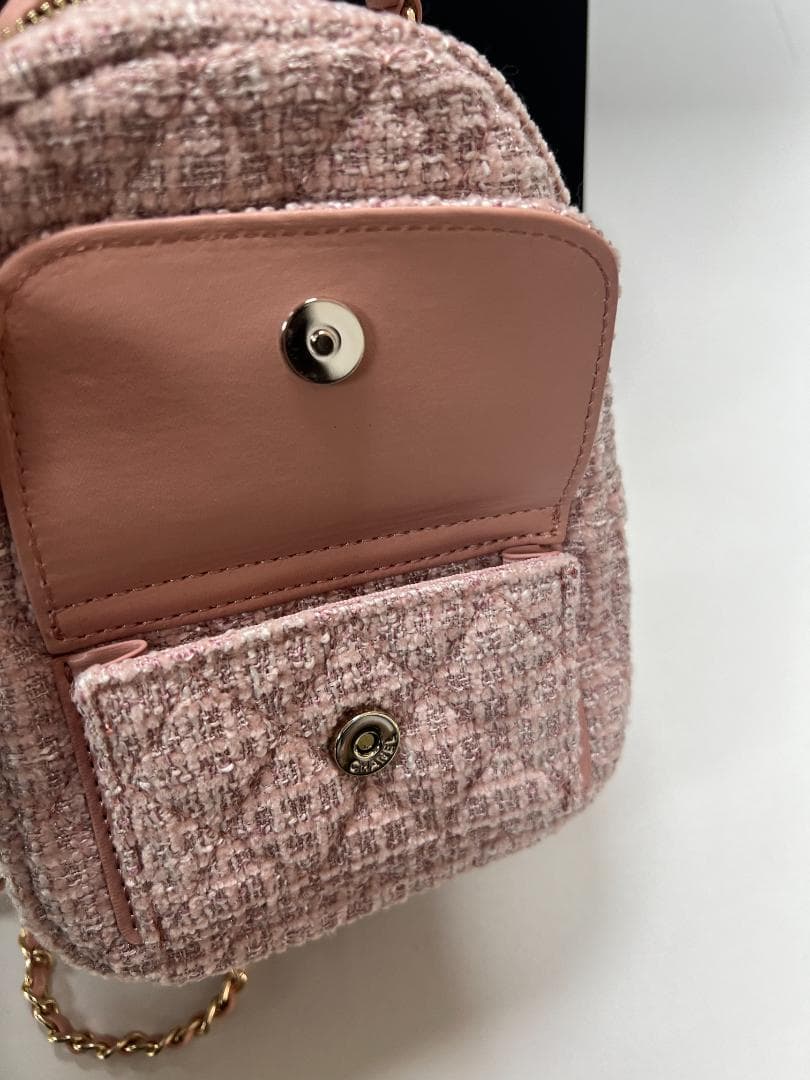 【新品未使用】非売品ピンク ツイード リュック付属品 箱 カード