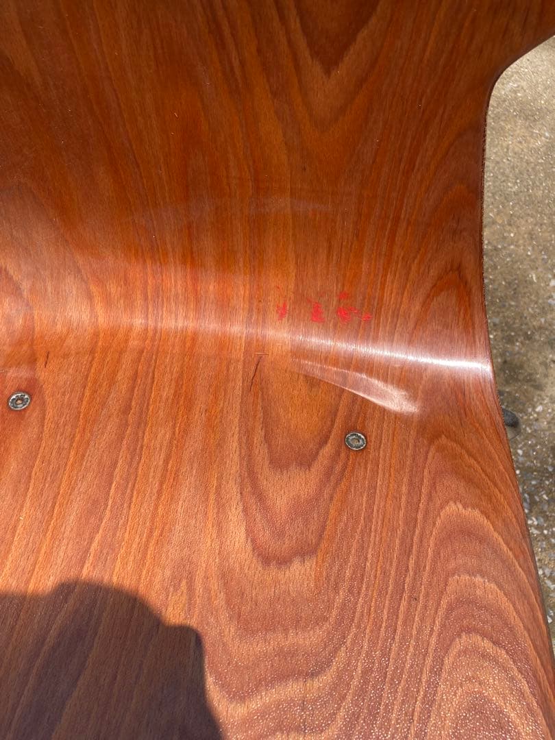 西ドイツ KOKUYO 木製 スタッキング チェア 2脚セット ②