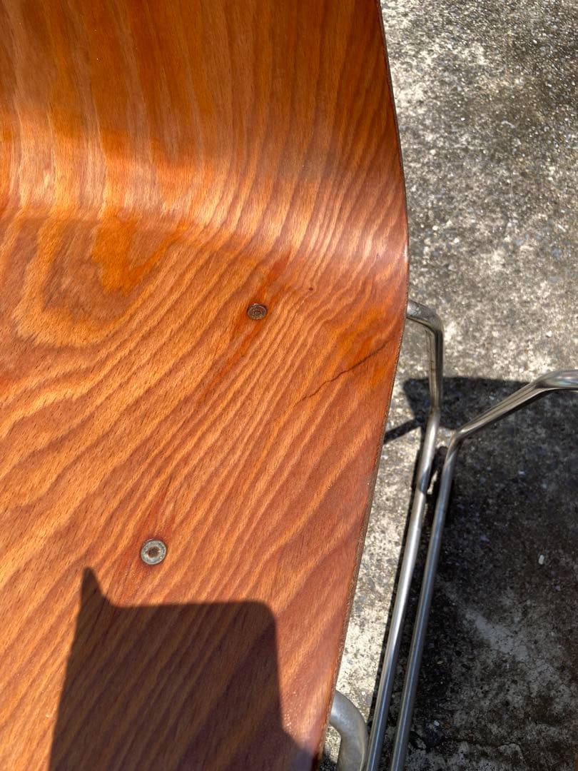 西ドイツ KOKUYO 木製 スタッキング チェア 2脚セット ②