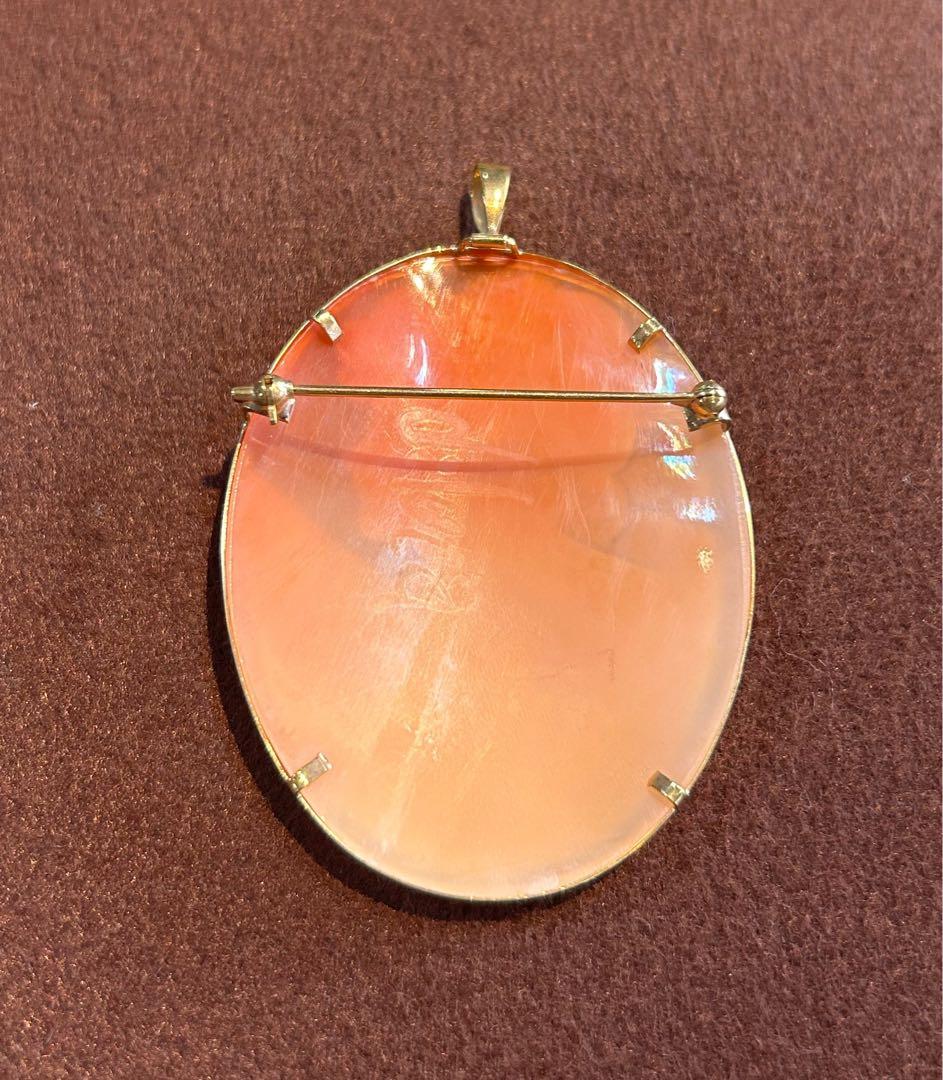 k18 カメオ　ブローチ　ペンダントトップ