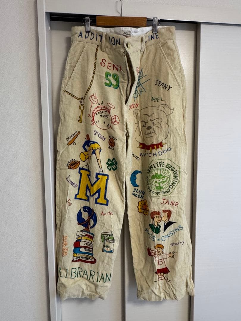 Backers」メモリアルペイント コーデュロイパンツ ホワイト