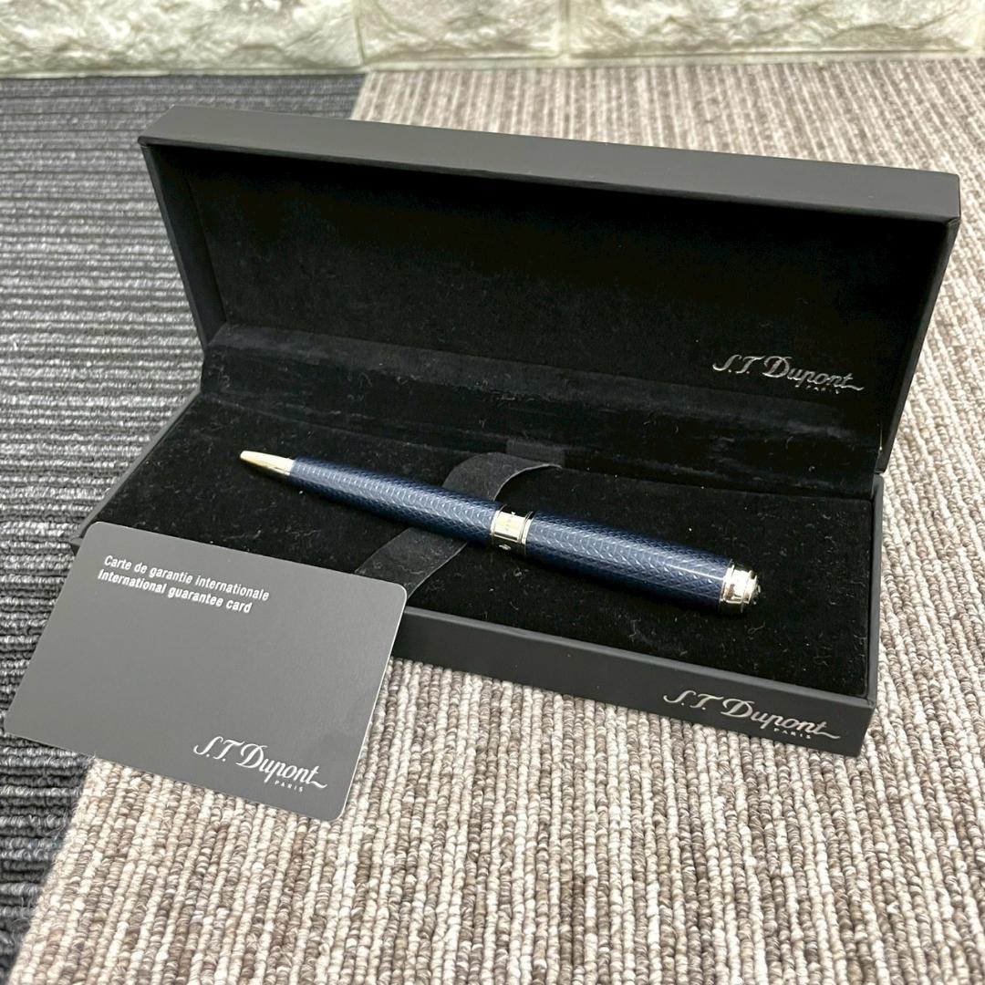 超美品　デュポン　415104M　ラインD　ボールペン　ミディアム　ブルー