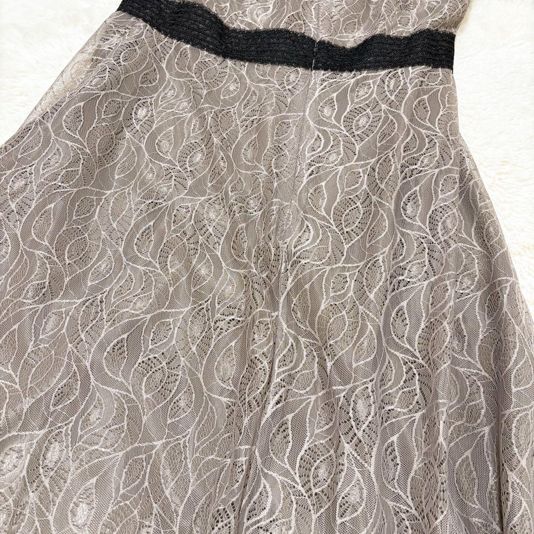 新品タグ付✨LEJA レジャ ウエストマークパフスリーブ総レースロングドレス M