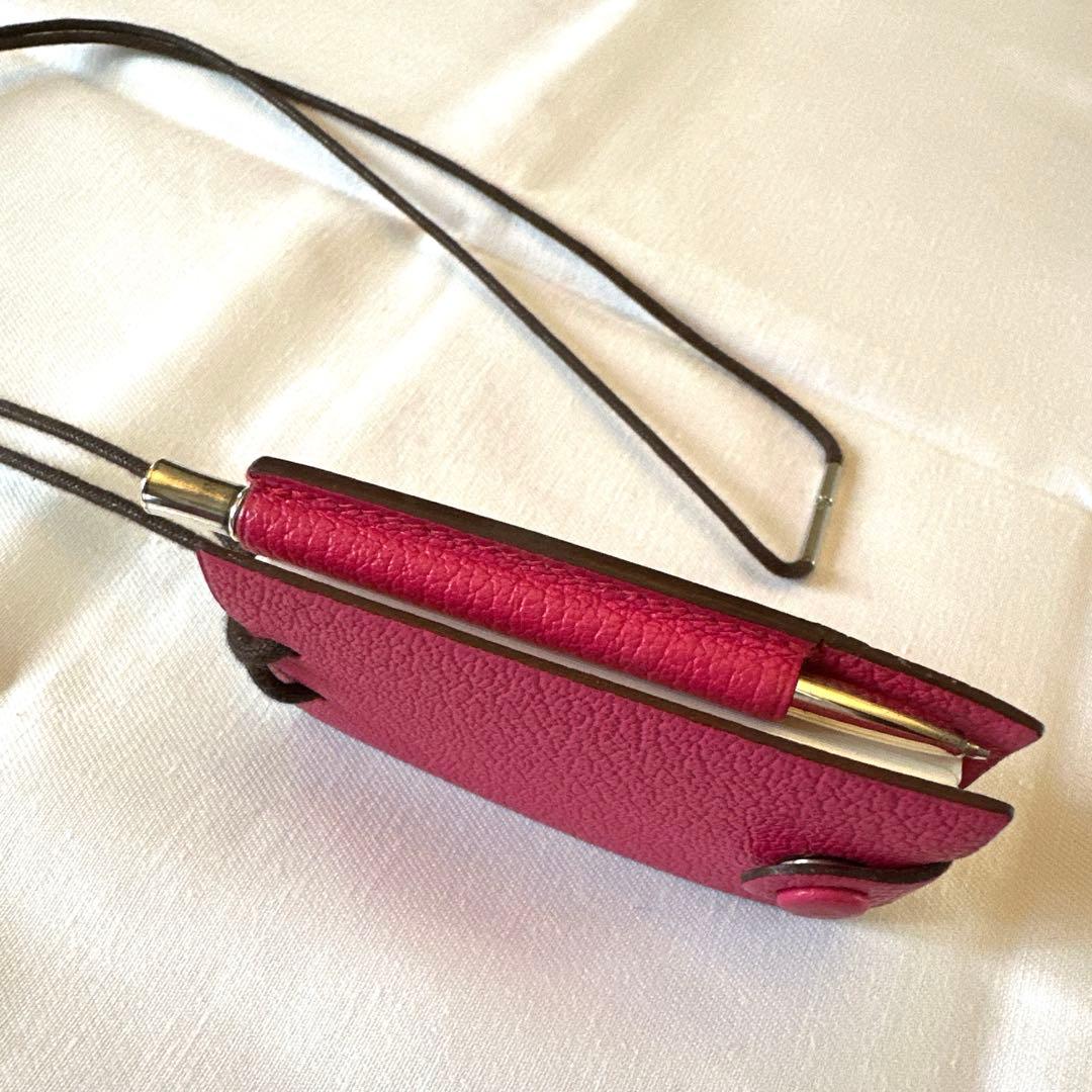 【未使用】エルメスメモホルダー　ピンク