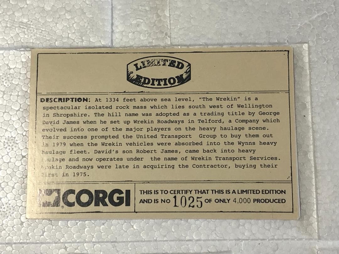 コーギー1/50スキャメル・コントラクター・ガーダートレーラー・トランス輸送車