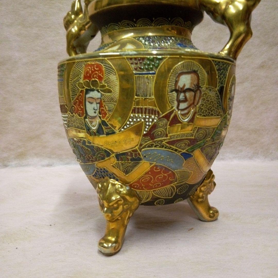 京薩摩　錦光山　香炉　古美術　古道具　骨董