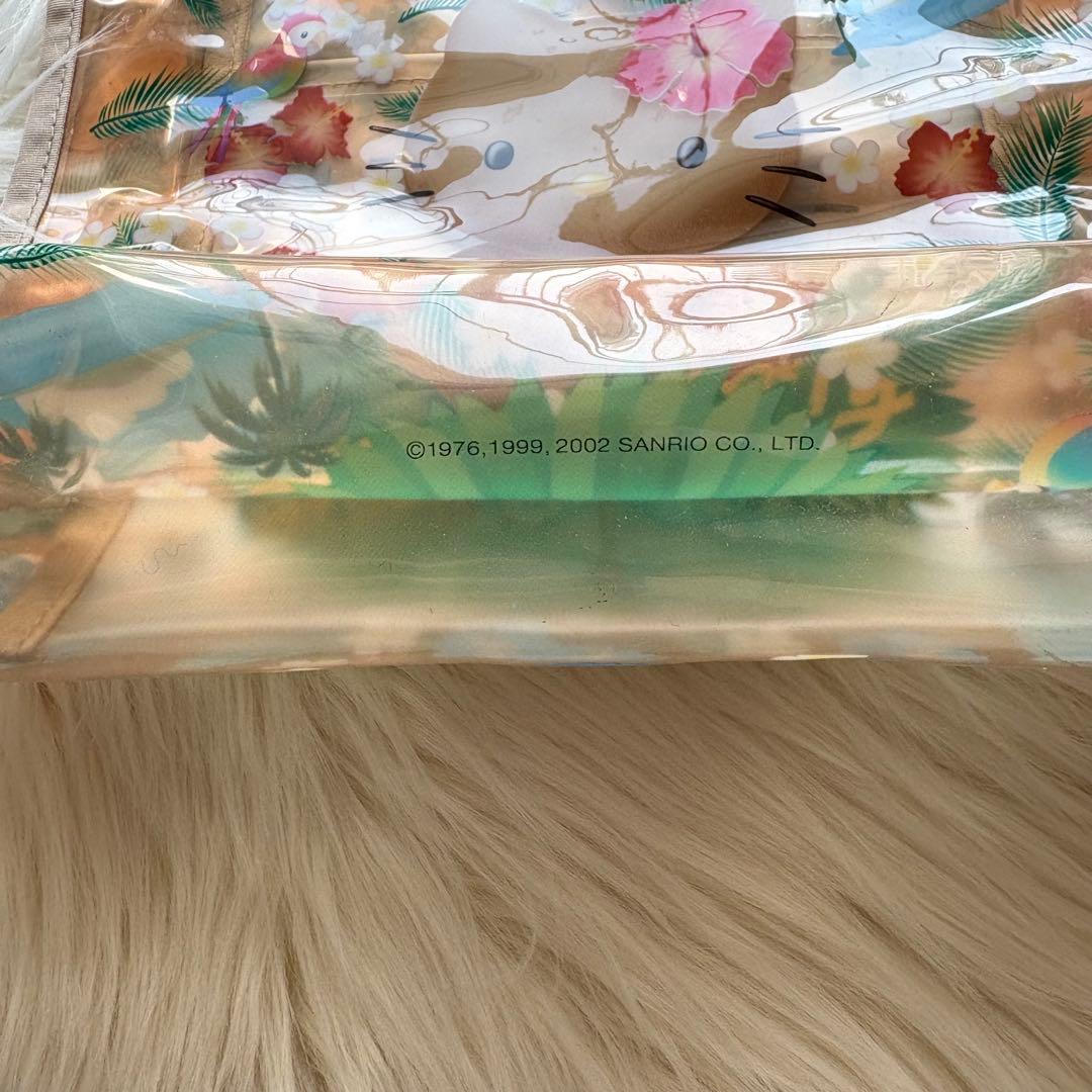 希少　ハローキティ　ダニエル　ハワイ　ビニールバッグ　平成レトロ　日焼けキティ