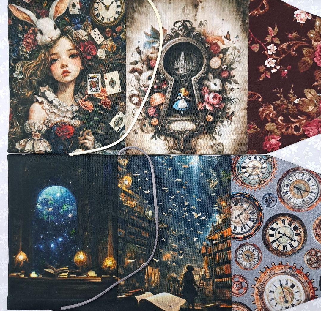 ayumi③ブックカバー、フラット ポーチ