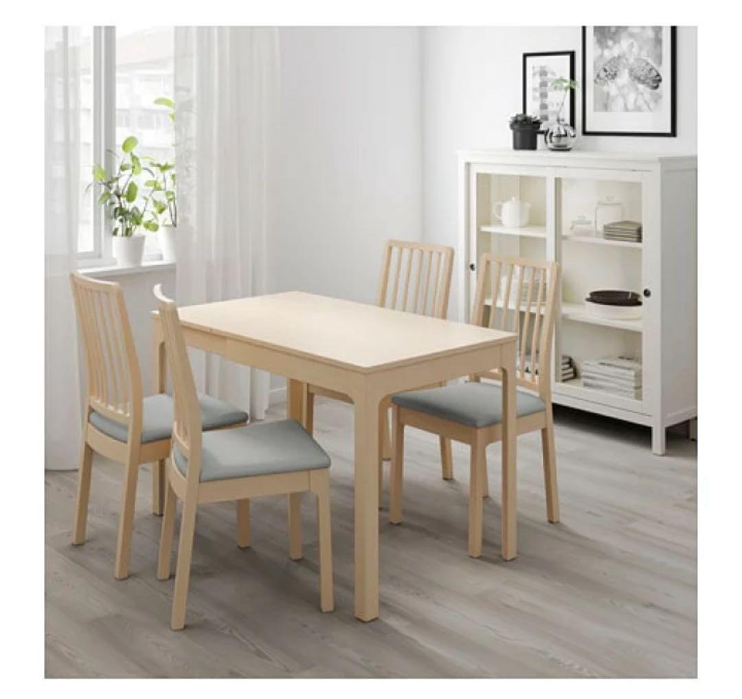 【美品】IKEA EKEDALEN エーケダーレン 伸長式テーブルバーチ