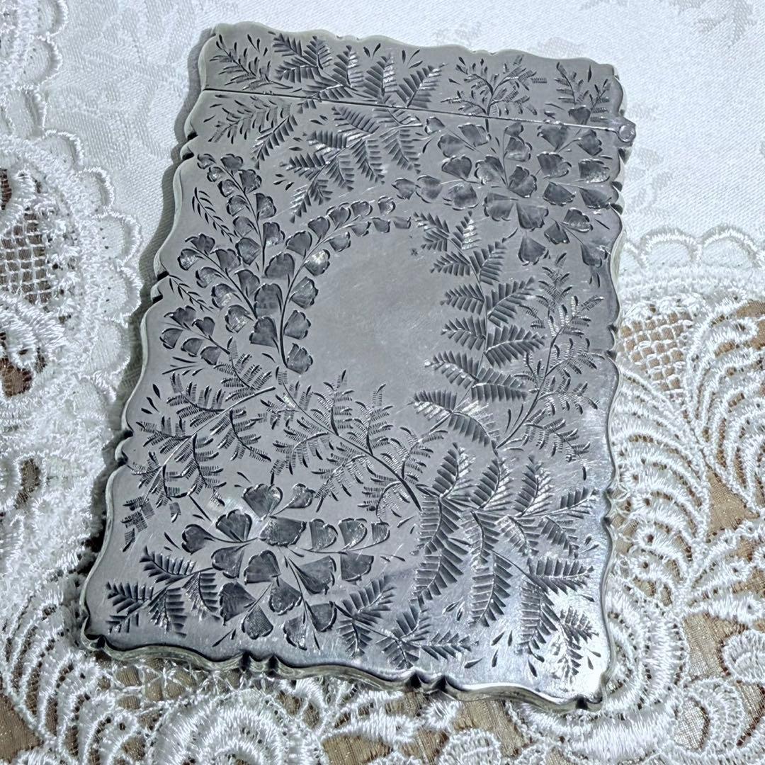 1904年 英国アンティーク スターリングシルバー カードケース 名刺入れ