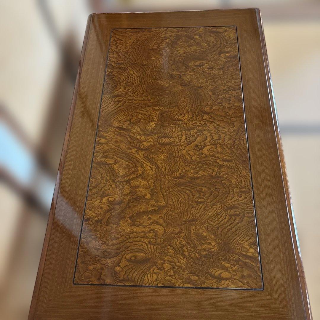 木製彫刻入り　家具調こたつ