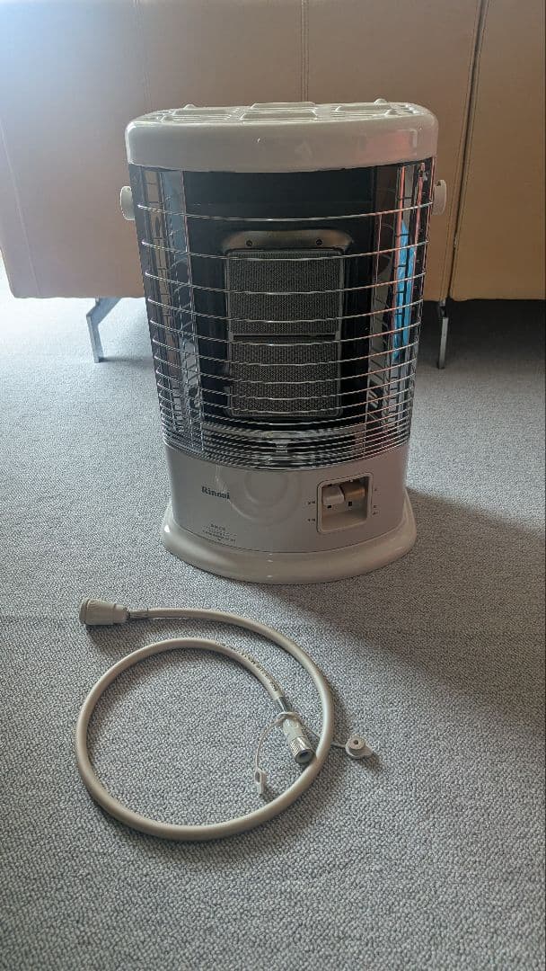 リンナイ 都市ガス用 ガスストーブ 説明書、1mガスコード付き R-852