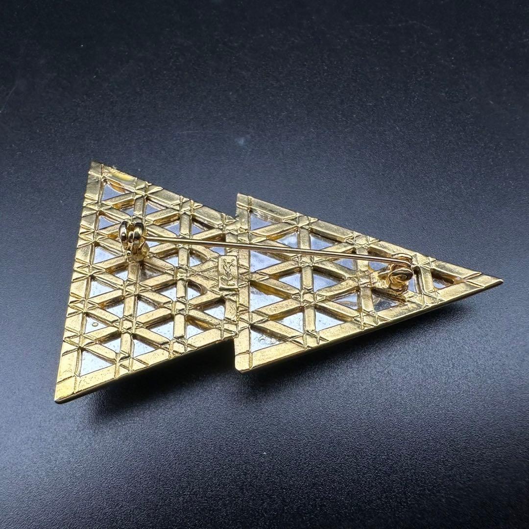 極美品✨　YSL　イヴ・サンローラン　ブローチ　カラーストーン　108