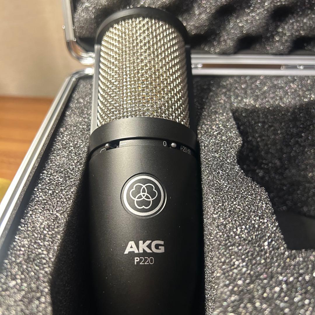 AKG P220 コンデンサーマイク アーカーゲー ショックマウント ケース付き