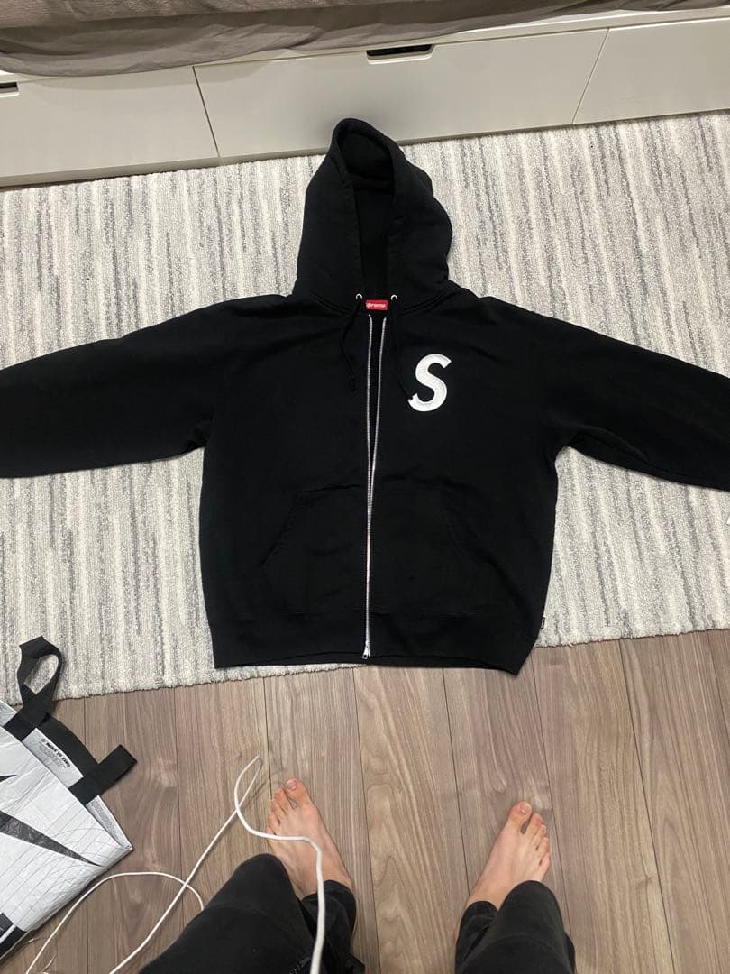 トップス supreme s logo zip up hooded sweatshirt