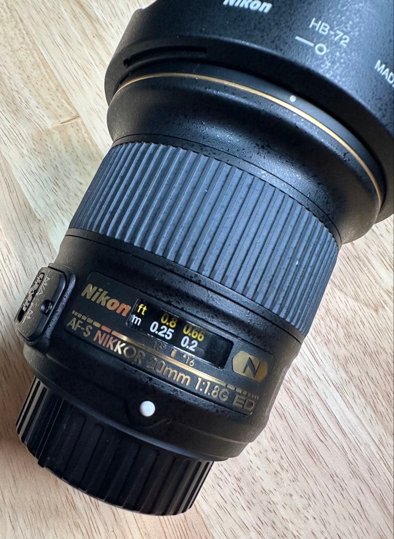 Nikon AF-S NIKKOR 20mm f/1.8G EDレンズ