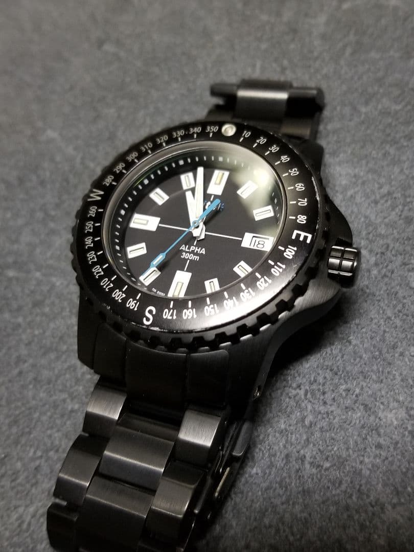 希少 ミリタリーウォッチ nite alpha PVD 旧ロゴ