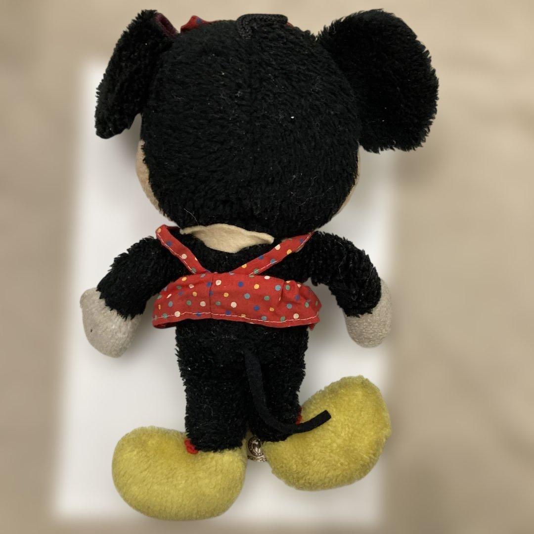 昭和レトロ　ミニーマウス ぬいぐるみ 水玉模様
