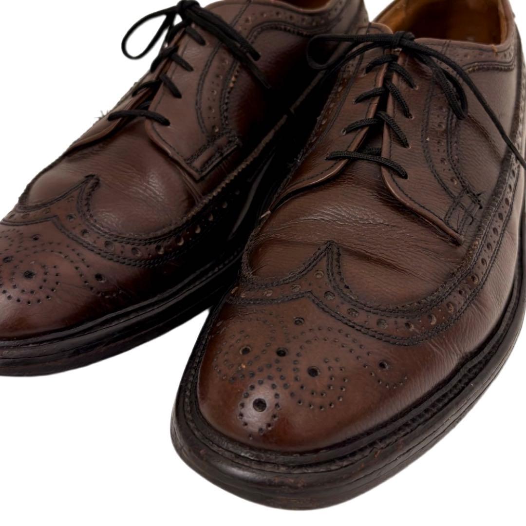 70s~ヴィンテージ レザーシューズ Florsheim ウイングチップ 革靴