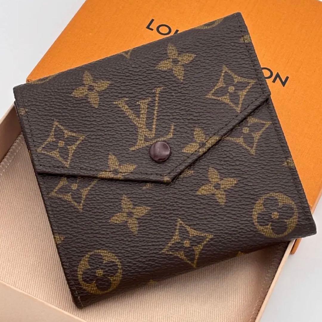 【美品】ルイヴィトン ポルトモネ ビエ カルトクレディ モノグラム Wホック財布