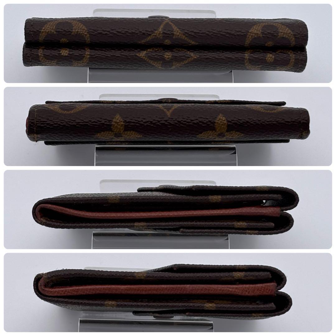 【美品】ルイヴィトン ポルトモネ ビエ カルトクレディ モノグラム Wホック財布