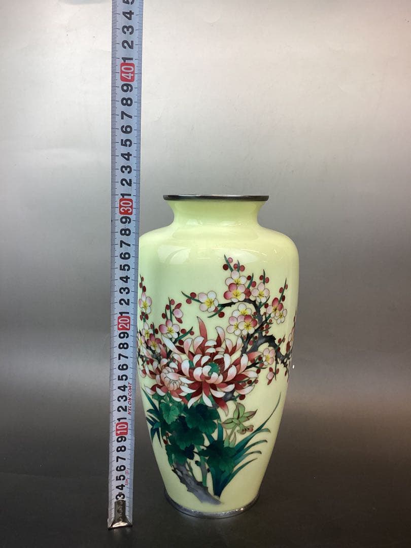 七宝焼　四君子文 花瓶 31cm 送料込み ［Myday専用￼ ］