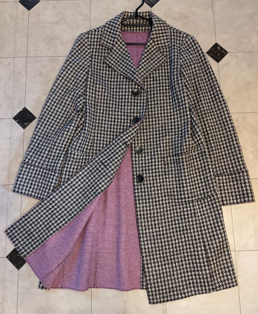MaxMara WEEKEND LINE 千鳥格子柄 ウールコート 42