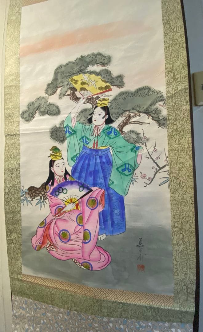 日本の伝説的な女性 掛軸　Hanging Scroll 美術品