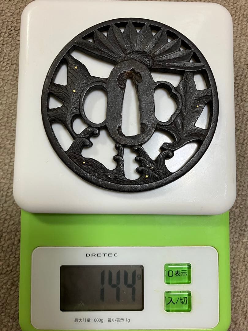 鐔　鍔　菊水図　時代物