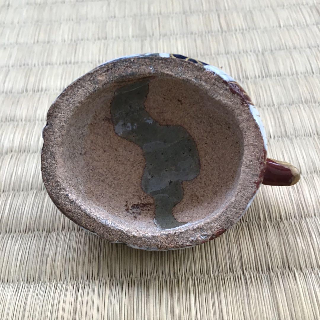 茶道具　香合　川蝉香合　出雲焼　楽山窯　長岡住右衛門(空権)造　共箱　S99KG