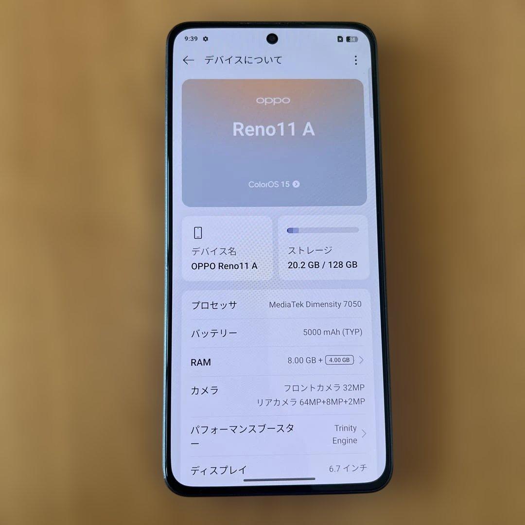 K1605 SIMフリー OPPO Reno11 A 128GB