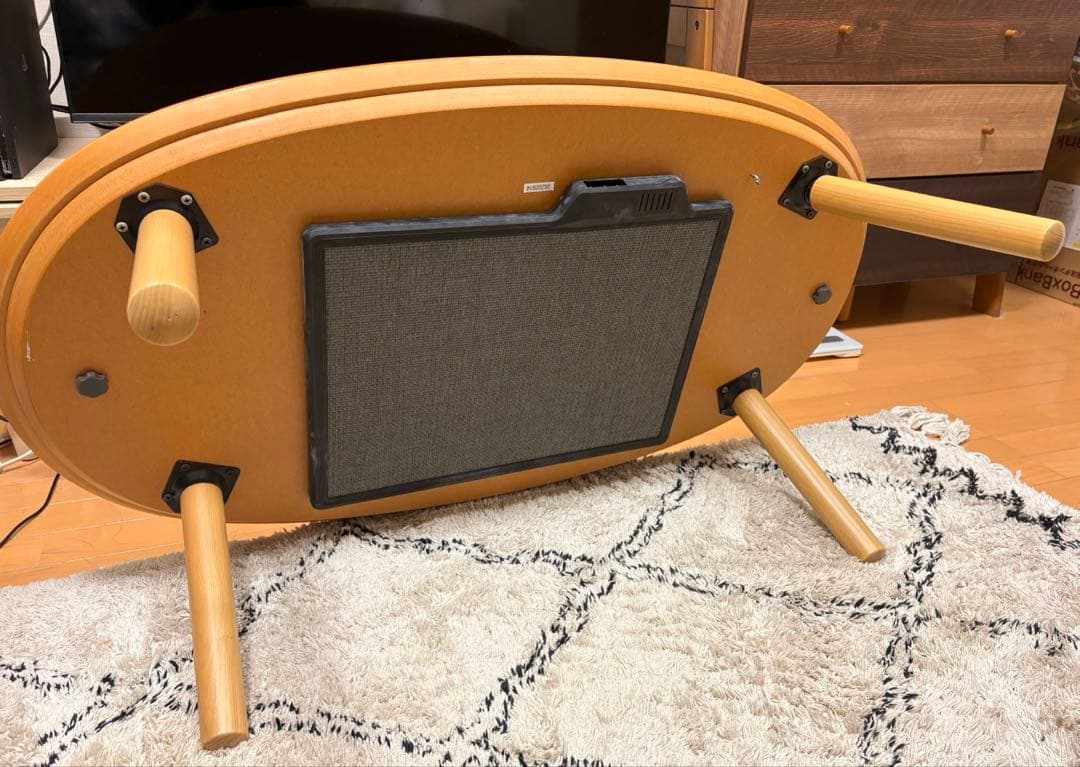無印　楕円こたつ　ローテーブル ケーブル欠品