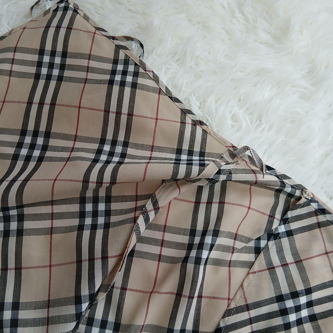 【BURBERRY BLUE LABEL】ノバチェック　フレア　薄手巻きスカート