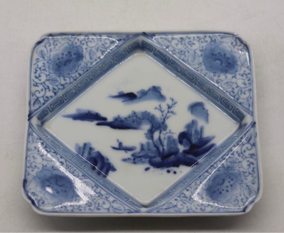 時代　伊万里　染付　寿司皿&豆皿8点セット　送料込み1125